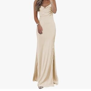 Elegant Beige Evening Gown